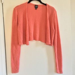 Cropped silk Eileen Fisher pink sweater